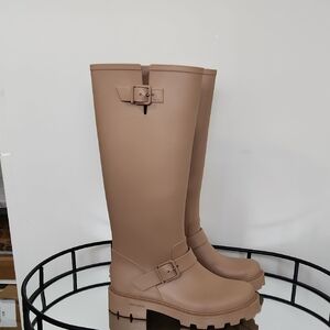 Jimmy Choo Beige Knee-High Boots